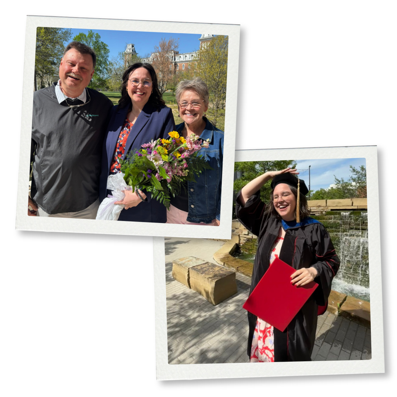 Kate Barnes at her doctoral graduation, University of Arkansas